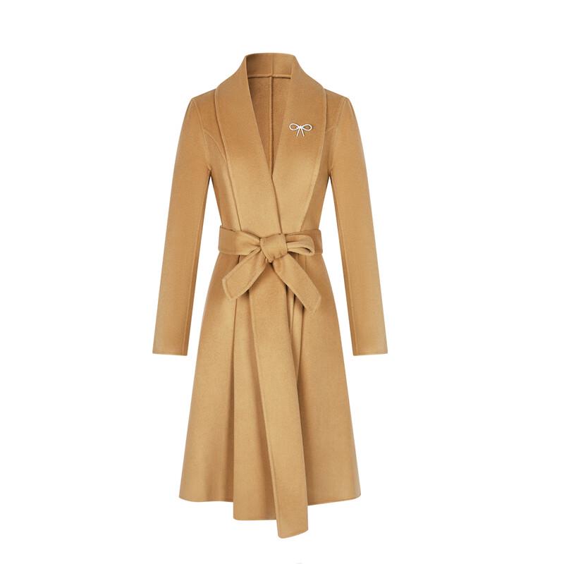 FivePlus French Style Belted Wool Coat
