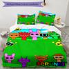 3pcs SPRUNKI8 Design Cover Set - HD Printed Bedding with 1 Cover and 2 Pillowcases - Perfect for Home and Dorm Decor