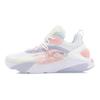 Li Ning Xinhua Stoßdämpfende Rutschfeste Verschleißfeste Low-Top Sportliche Freizeitschuhe Damen Sneaker Weiß Rosa AGLQ058-2