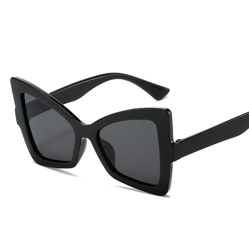 New Vintage Cat Eye Exaggerate Sunglasses Women Men Square Sun Glasses Big Eyewear for Male Female Special Shaped