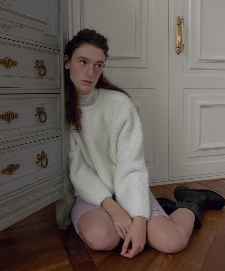 Obeodyupeulleeo Furry Wool Knit_Ivory
