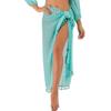Einfarbiger Bikini-Überwurf Schnelltrocknender Sarong Strandtuch für Damen Meeresurlaub