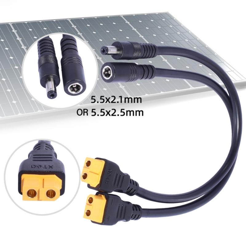 XT60 To 5.5x2.1mm/5.5x2.5mm Power Cable for Remote Toy and Energy Storage Solar Battery Connection Power Supply Cord
