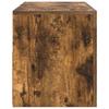TV Stand with LED Lights Smoked Oak Finish 90 x 35 x 40 cm