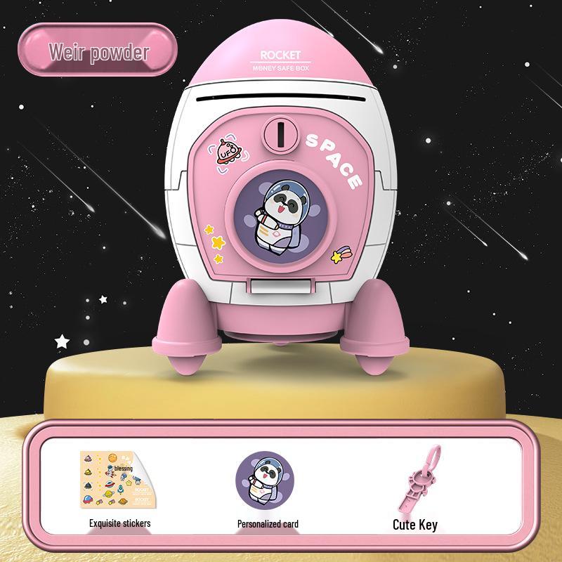 Space Rocket Astronaut Piggy Bank: Creative Savings Jar for Kids