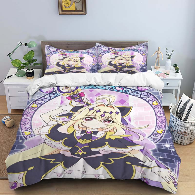 2026 New Pretty Cure Themed Duvet Covers and Pillowcases – Perfect for Single, Double, Queen, and King Beds – Holiday Gifts