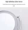 Wall-Mounted LED Touch Makeup Mirror with Recessed Wiring, Telescopic Fold, for Hotel Bathrooms