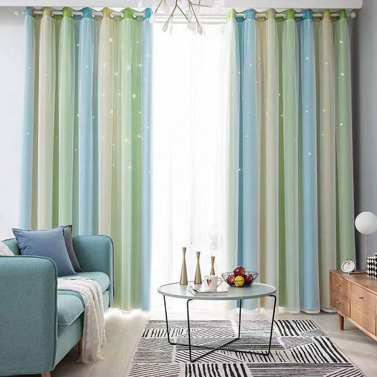 

Моранді Градієнтний Перехід Порожня Зірка Штора Douyin Інтернет Знаменитість Принцеса Вітер Блекаут Подвійна Штора Спальня width 100 * height 130 (one piece) морська хвиля