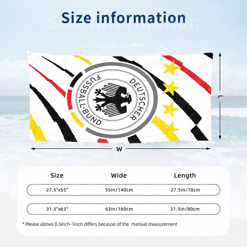 Germany national football team Microfiber Beach Towel Quick Dry Sand Free Lightweight Beach Towels for Travel Swimming Camping