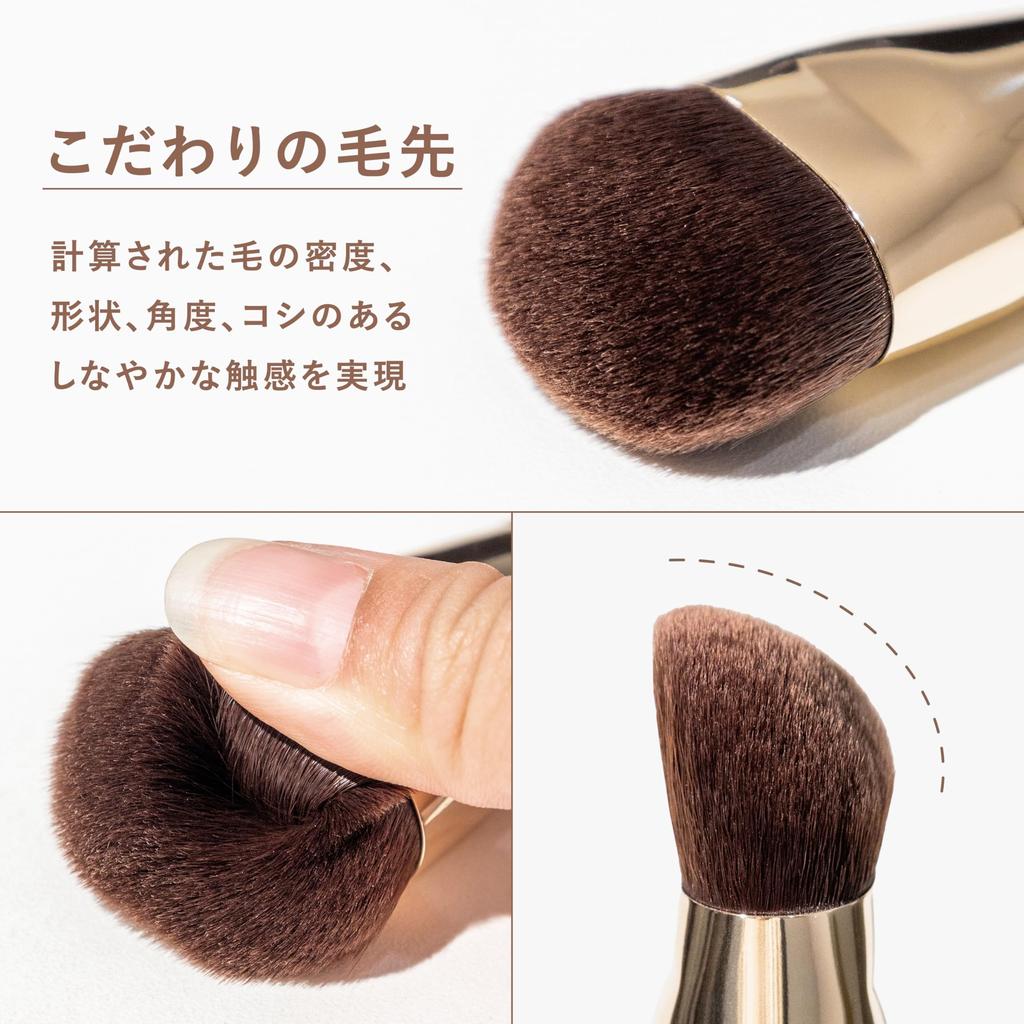 Marshfield Foundation Brush Foundation Brush for Liquid and Cream Foundations Flat Brush for Even Application and Uniform Finish [Official] Three-Way