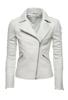 Stylish Lambskin Leather White Women's Handmade Fit Genuine Jacket Motorcycle