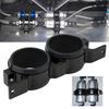 Aluminum Alloy 60mm Car Fuel Pump Mounting Bracket Dual Filter Clamp Cradle Black