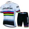 Maßgeschneidertes Radtrikot-Set Kurzarm-Oberteil Shorts Fahren Atmungsaktiv Feuchtigkeitstransportierend Unisex