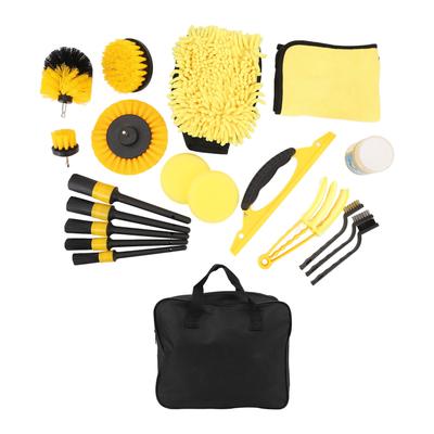 Drill Brush Attachments Set Versatile Car Cleaning Drill Brush Set with Wire Brush Interior Brush