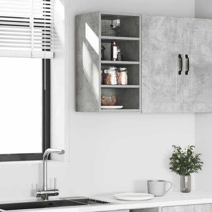 VidaXL Wall-mounted Cabinet "Riga" Concrete Grey 30 X 29.5 X 60 Cm Engineered Wood 854169