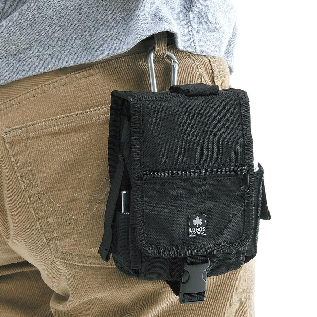 LOGOS Hip Cargo 5 Bag Pouch with Belt and Storage Pocket No. Carabiner, Loop,
