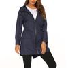 Womens Lightweight Waterproof Hooded Rain Jacket Outdoor Raincoat Shell Coat