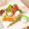 Vegetable Funny Plush Keychain Soft Stuffed Toy With Pp Cotton For Charm Bag