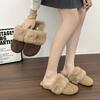 Fluffy Milk Rabbit~ Romantic French Fur Fur Fur Shoes INS Internet celebrity Baotou Fluffy Fleece Slippers Women