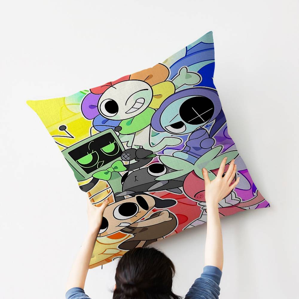 Game D-Dandys World Decorative Room Aesthetics Pillow Case Home Decor Bedroom Sofa Bed Couch Pillow Cover 45x45