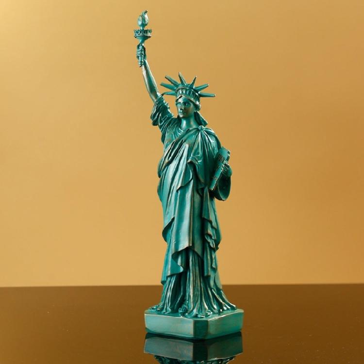 Ornament Unic Statuia Libertății de 12 inch cu Nuanță de Cupru pentru Cadouri și Petreceri