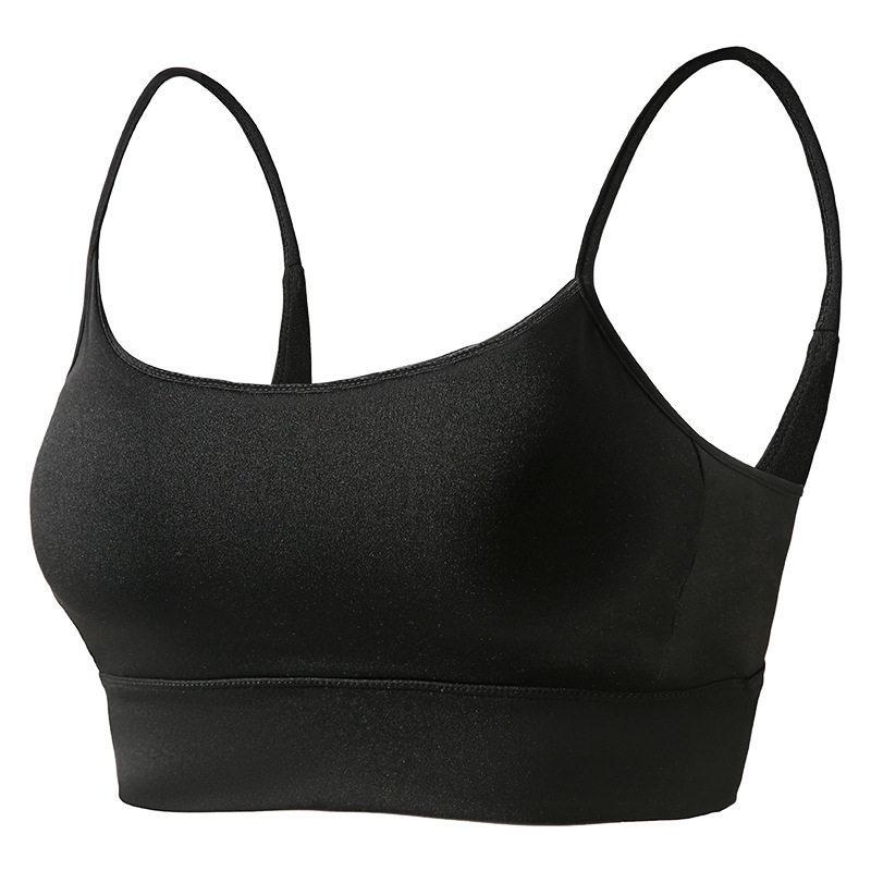 Women's Wireless Strappy Sports Bra - Seamless Shockproof Design for Running & Fitness