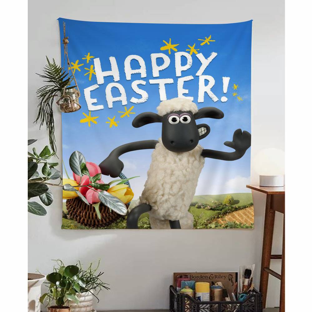 Cartoon SShaun fun the Sheep anime DIY Wall Tapestry for Living Room Home Dorm Decor Wall Art Decor