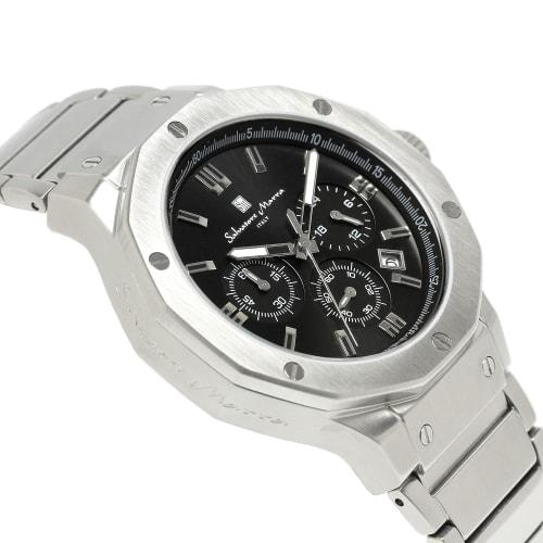 Salvatore Marra Men's Chronograph Watch, 10 ATM Water Resistant, Business, 20th Anniversary Limited Edition Model, SM18117SS (Black)