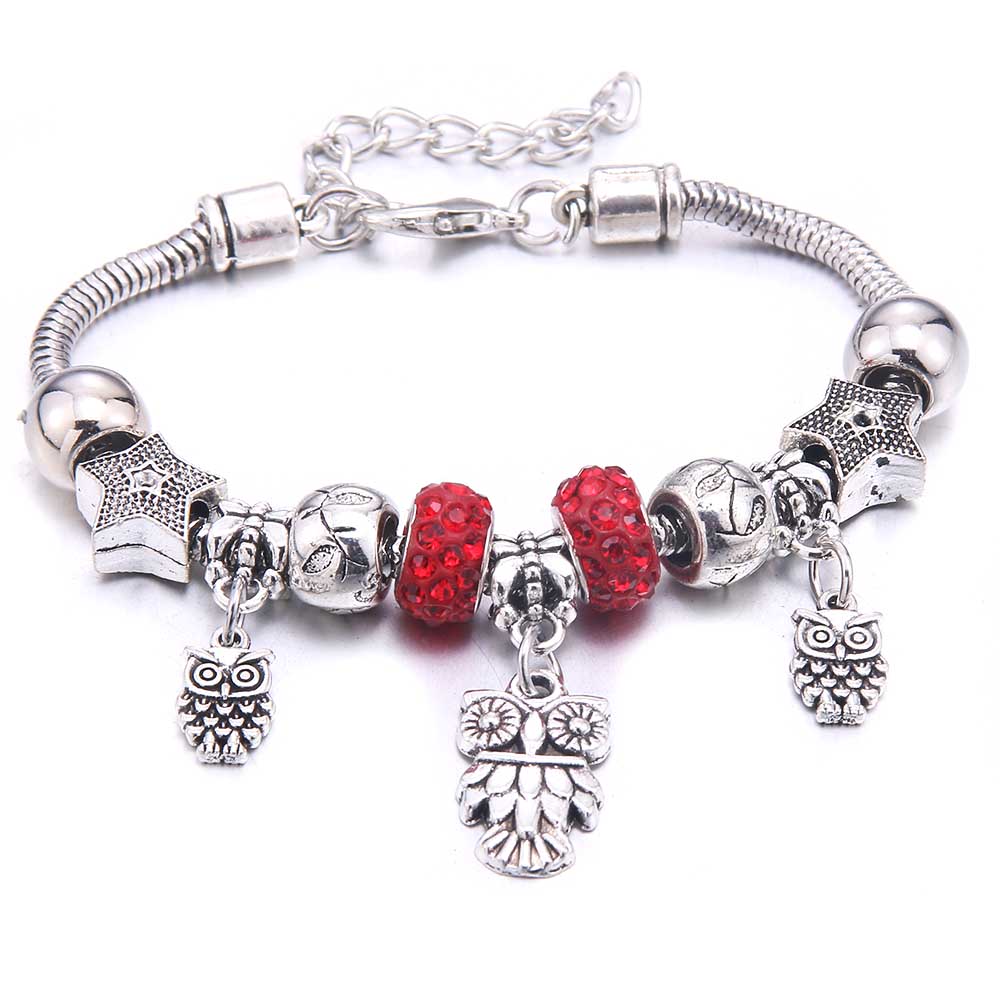 Papa snap Women Bracelet Colorful Crystal Charm Bracelet for Women DIY Beads Bracelets & Bangles Jewelry Gift