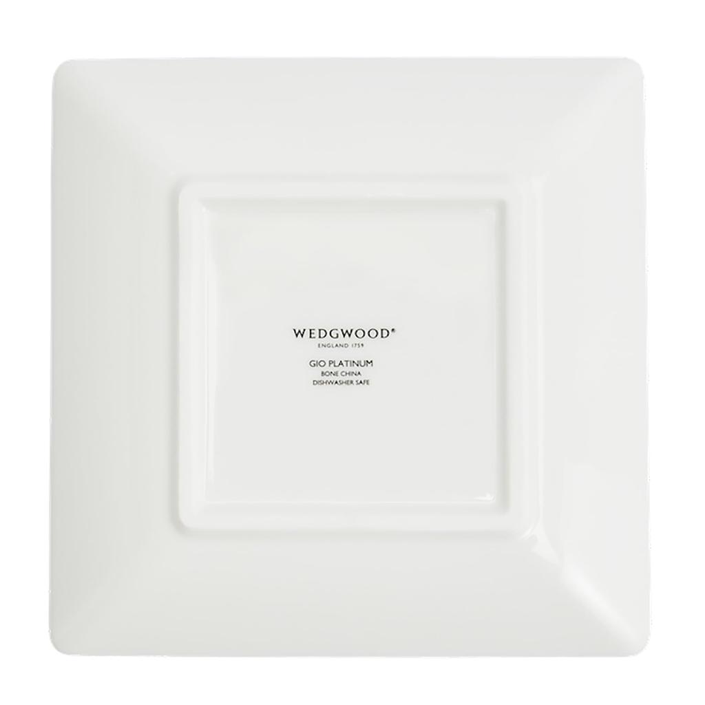 Wedgwood Official Wedding Gift Geo Platinum Square Wedding Gift for the Bride and Officially Imported Wrapping Tray, Pair, White, Tableware, Groom,