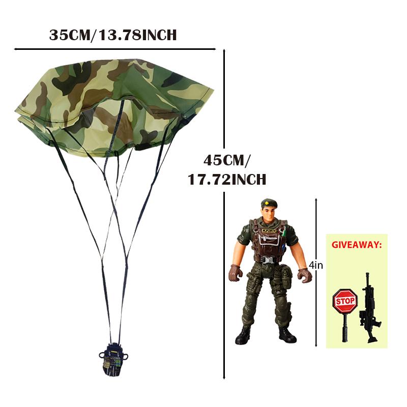 Parachute Toy Army Police Military Snow Navy Soldier Action Figure Toy Hand Throwing Kids Game for Boy Children Christmas Gift