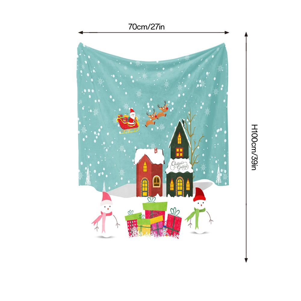 Cozy Christmas Throw Blanket Reindeer Snowflakes Winter Holiday Decor Festive Warm Soft Flannel Gift Home