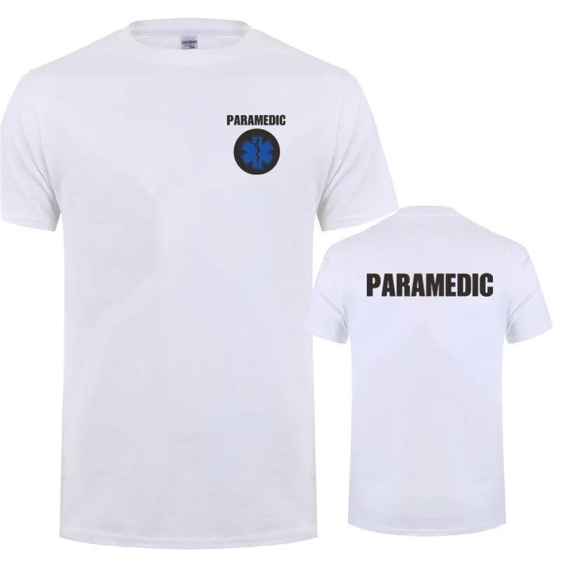 2024 Tričko pro záchranáře Léto Muži Bavlna Krátký rukáv Záchranná zdravotní služba Trička Pánské oblečení Topy OT-005