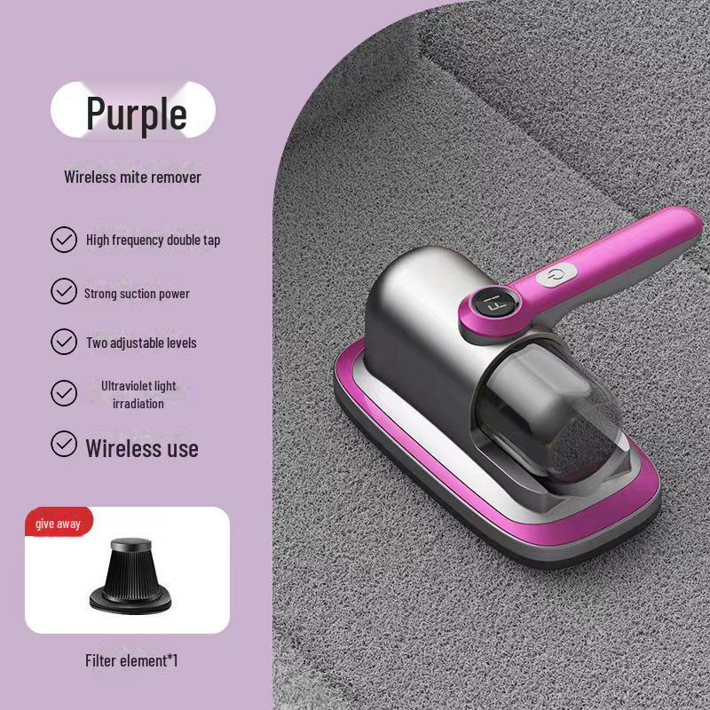 Handheld Wireless UV Sterilizer & Vacuum for Bed/Dust Removal