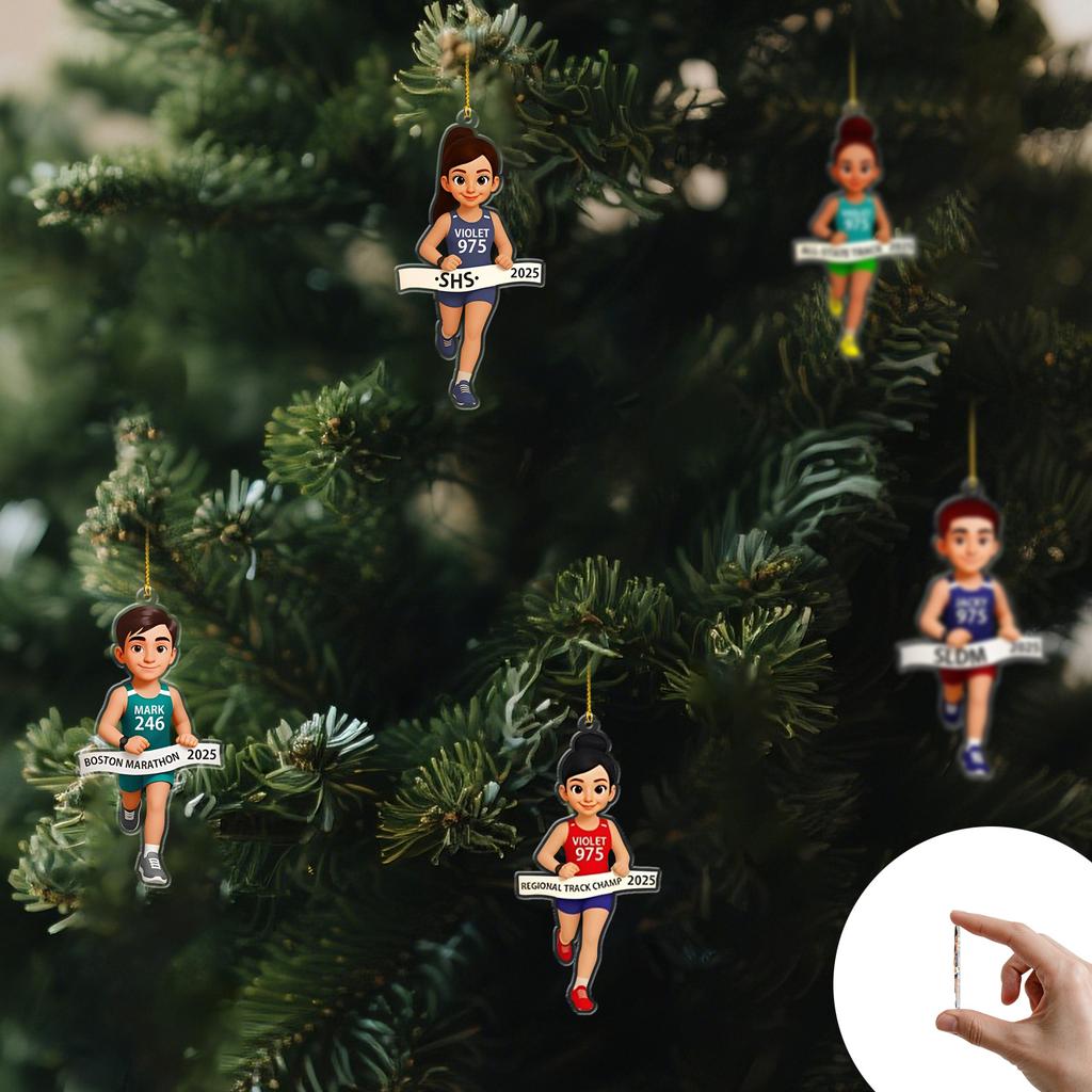 2D Runner Keychain, Personalized Runner Keychain, Running-themed Keychain, 2025 New York Keychain, Gift For Running Enthusiasts.