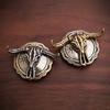 Vintage Brass Buffalo Skull Screw Back Coin Concho Bison Bull Gaur Rodeo Indian Cowboy Leathercraft Accessories