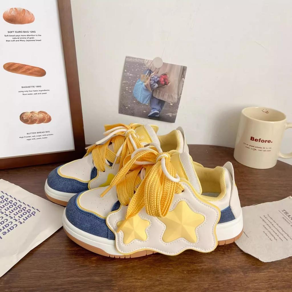 Popular star bread skateboard shoes American retro niche design casual shoes platform versatile sports shoes