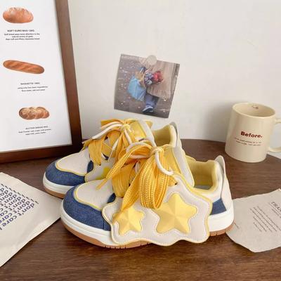 Popular Star Bread Skateboard Shoes American Retro Niche Design Casual Shoes Platform Versatile Sports Shoes