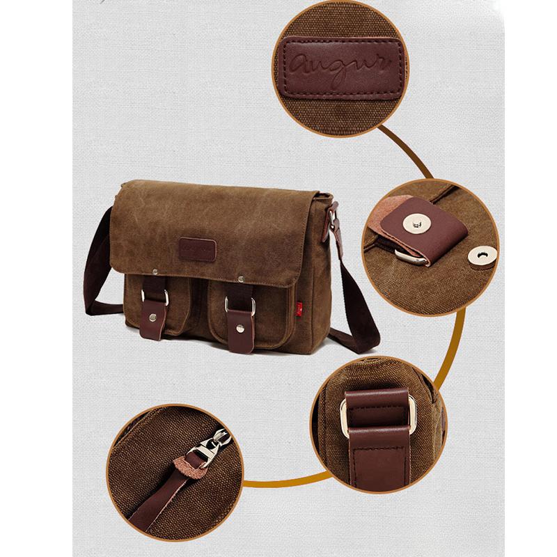 Neue Mode Dicke Wachsleinwand Herren Schultertasche Messenger Bag Herren Umhängetasche Vintage Männlich Freizeit Sling Bag Lässig Junge
