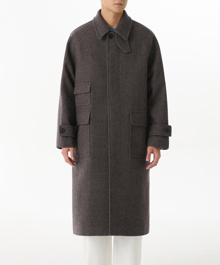 Musinsa Standard Shetland Wool Oversized Balmacaan Coat [Brown]