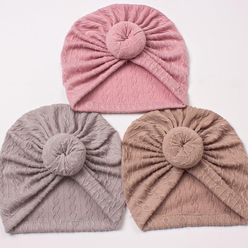 New Baby Boneless Hat, Children's Jacquard Cute Hat, Donut Fontanelle Protector, Baby Tip