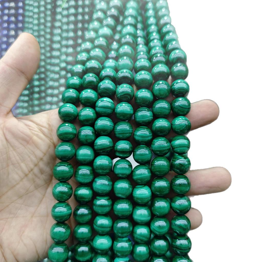 7A Grade Natural Malachite Round Beads for DIY Jewelry Bracelet Making