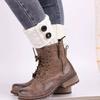 Knitted Leg Warmers for Boots 1 Pair with Buttons Cozy Fall Winter Wear for Daily Use Outdoor Trips Fits All Boot Types