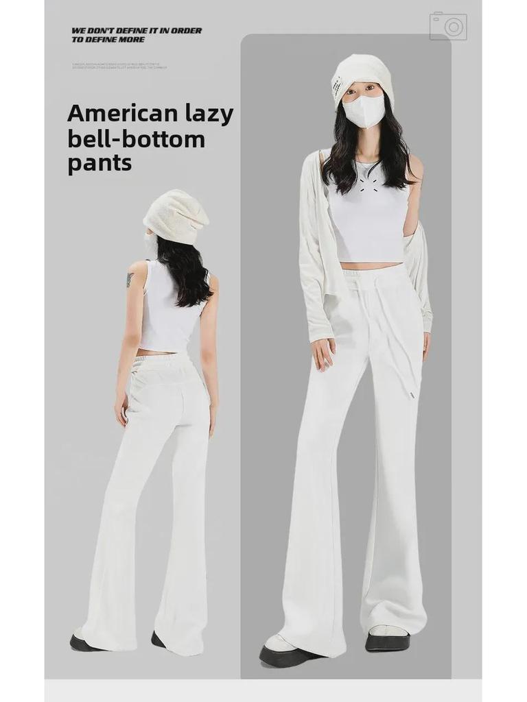 High-Waist Velvet Flare Pants for Women – Autumn & Winter Hip-Lifting Style.