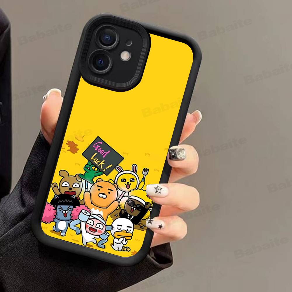Cartoon K-KAKAO CUTE F-FRIENDS Phone Case For IPhone 17 16 15 14 13 12 11 Pro Max Plus Mini Luck Cover