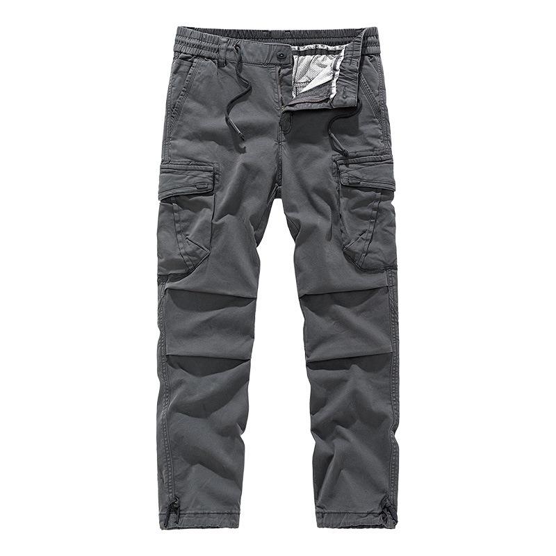 

New Overalls, Green Loose Casual Men s High-end Pants, Men s Trend Versatile Trendy Men s Straight-leg Pants 30 серый