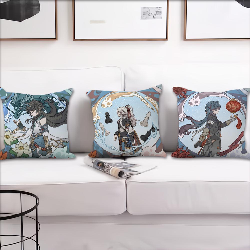 Game Honkai Star Rail cushion cover Pillow Cover Decoration Room Home Sofa living Office Car Nordic Simplicity