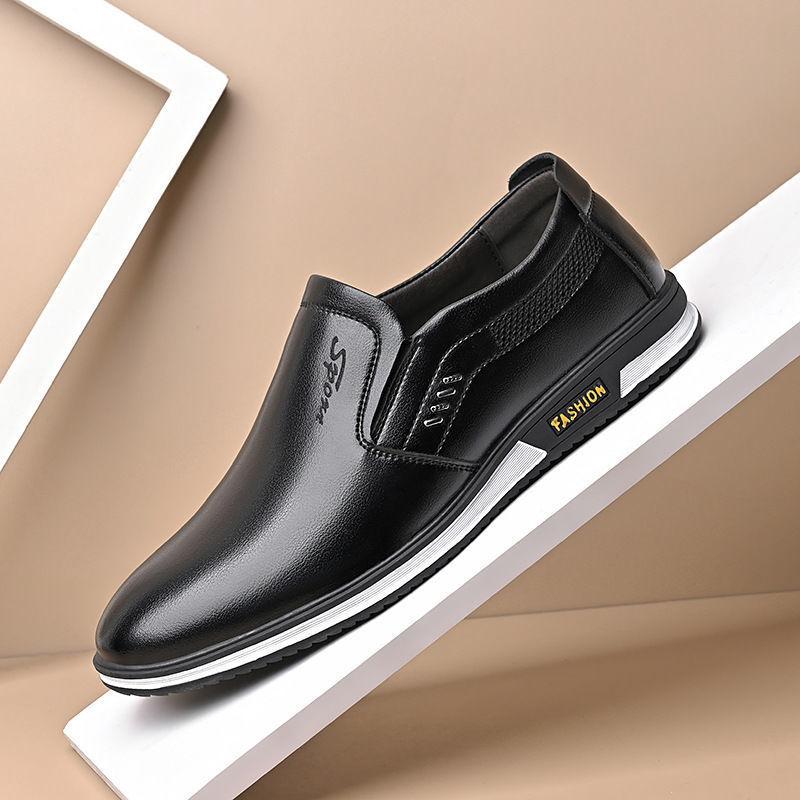 Large size leather shoes new soft leather soft sole casual shoes real business comfortable business leather shoes