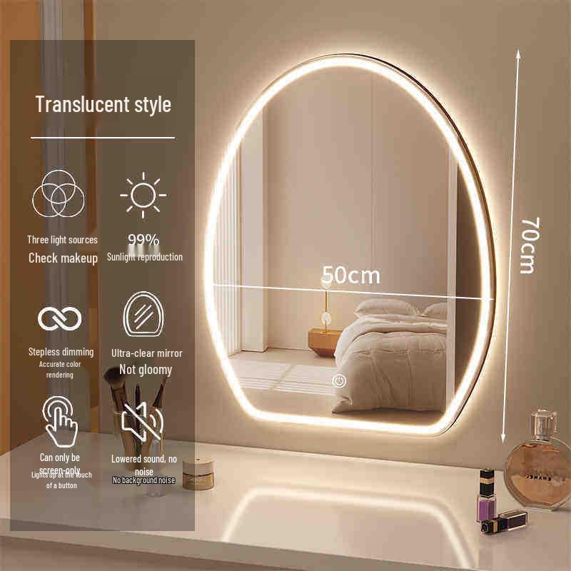 Smart LED Vanity Mirror - Wall-Mounted Dressing Table for Bedroom
