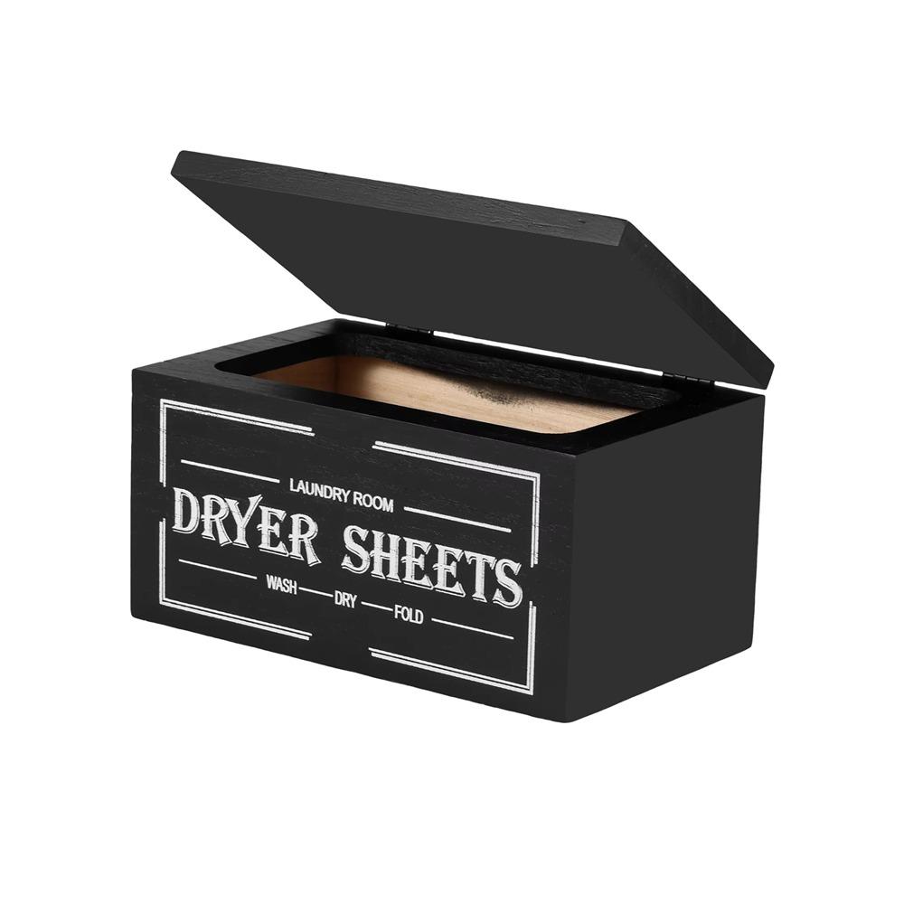 Wooden Dryer Sheet Dispenser Rustic Softener Sheets Dispenser Laundry Organizer  Household Use